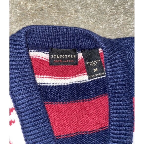 VTG Structure Knit Vest Made in USA Multi-Cultural National Flag Unisex Medium - Picture 6 of 11